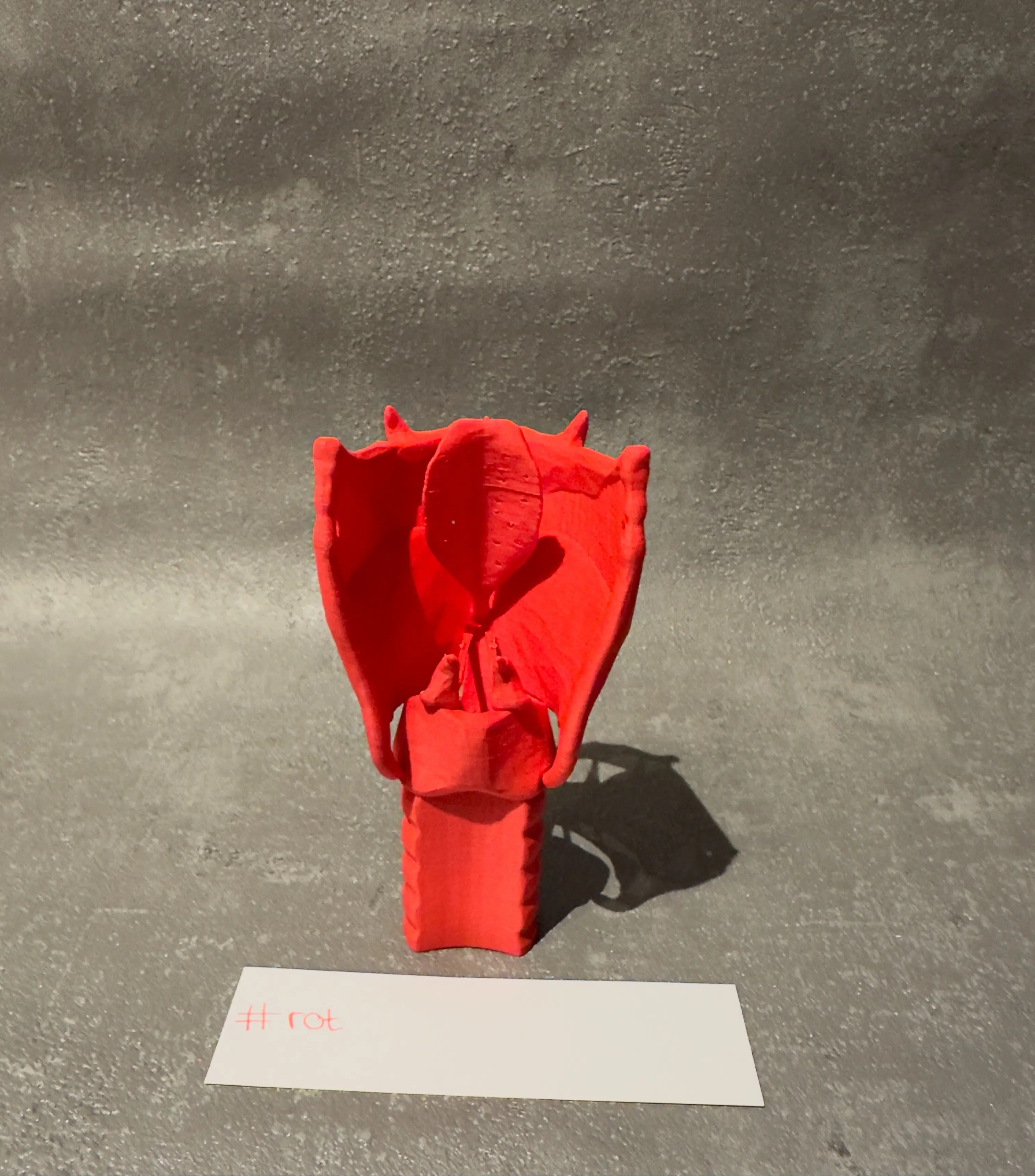 Larynx-Modell im 3D-Druckverfahren rot