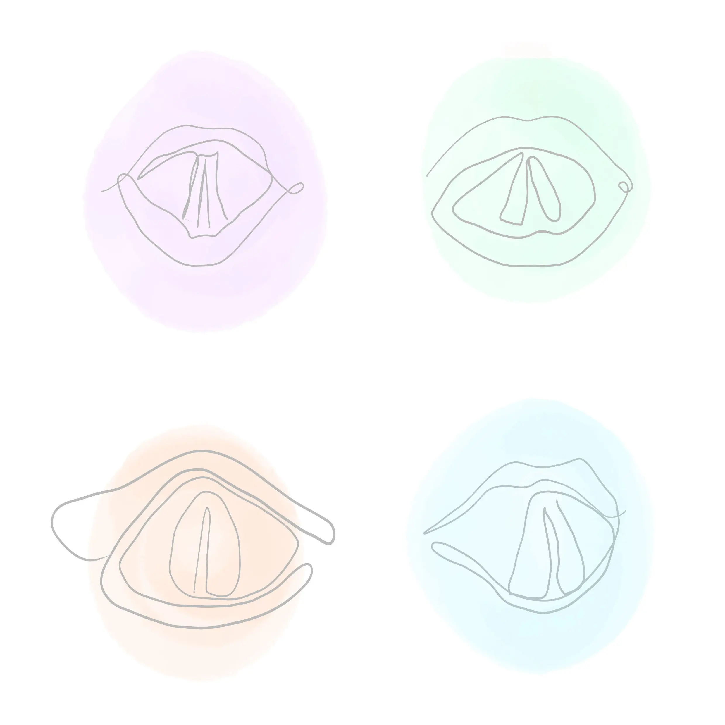 Line Art Vocal Folds by Johanna Wollschläger